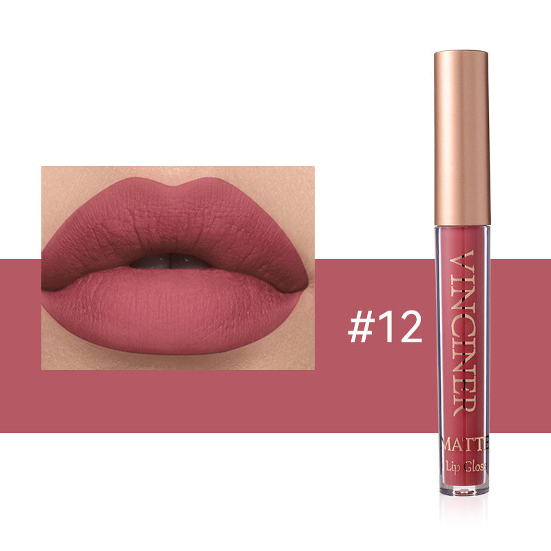 12 colors Matte Velvet Lip Glaze - Long Lasting, Waterproof, Non-Sticky, Smudge Proof Liquid Lipstick Valentine's Day Gifts