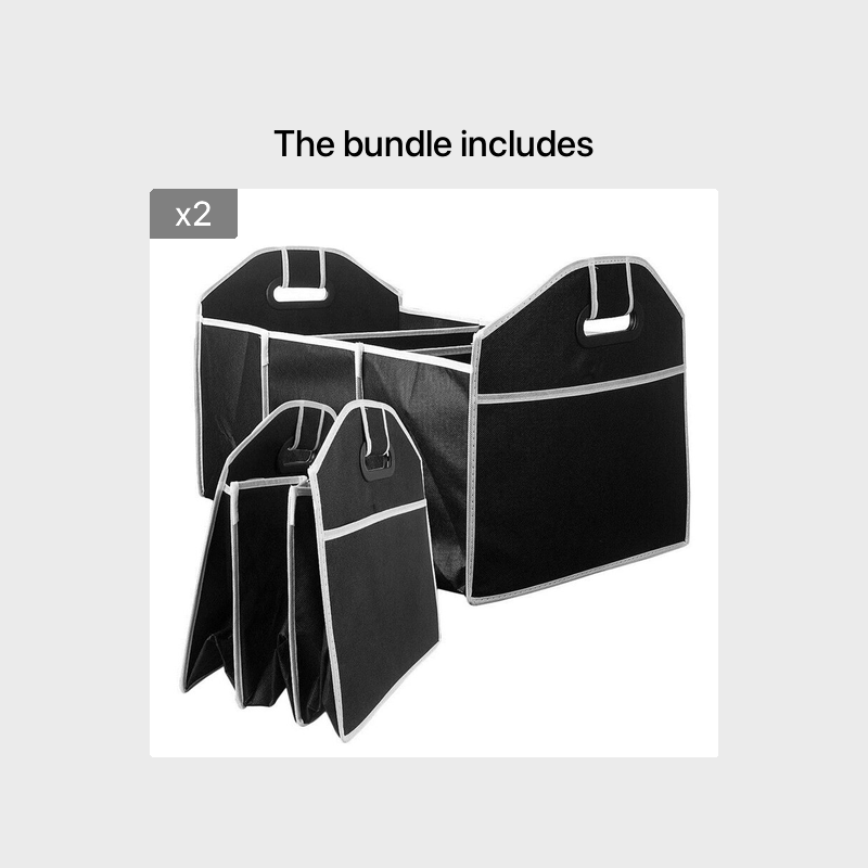 Car Trunk Cargo Storage Bag, Foldable Black Storage Box For Car And Trunk