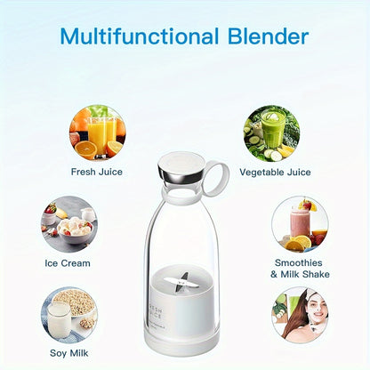 350ML Portable Electric Wireless Mini Fruit Blender Juicer - Perfect for On-the Go!