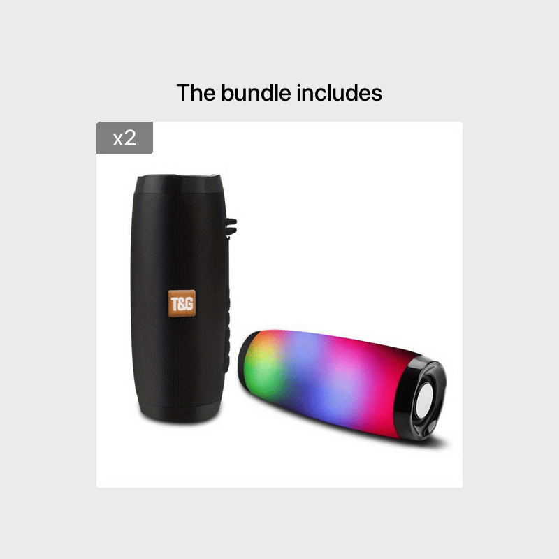 T&G 157 LED Colorful Light Flashing Wireless Wireless Speaker with Subwoofer, 3D Surround Sound, USB Charging, Built-in Microphone, Portable Outdoor Speaker, 5.0 Channel Configuration, Lithium Battery, Non-Waterproof, ≤36V