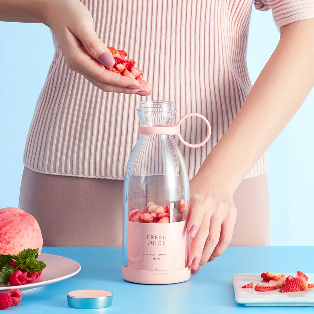 350ML Portable Electric Wireless Mini Fruit Blender Juicer - Perfect for On-the Go!