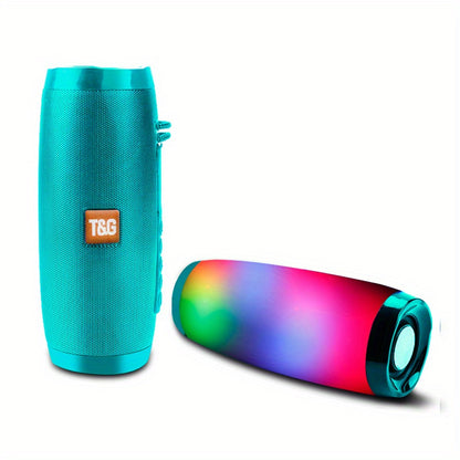 T&G 157 LED Colorful Light Flashing Wireless Wireless Speaker with Subwoofer, 3D Surround Sound, USB Charging, Built-in Microphone, Portable Outdoor Speaker, 5.0 Channel Configuration, Lithium Battery, Non-Waterproof, ≤36V