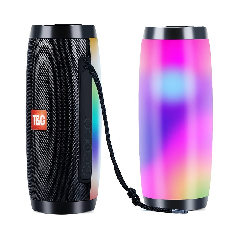 T&G 157 LED Colorful Light Flashing Wireless Wireless Speaker with Subwoofer, 3D Surround Sound, USB Charging, Built-in Microphone, Portable Outdoor Speaker, 5.0 Channel Configuration, Lithium Battery, Non-Waterproof, ≤36V