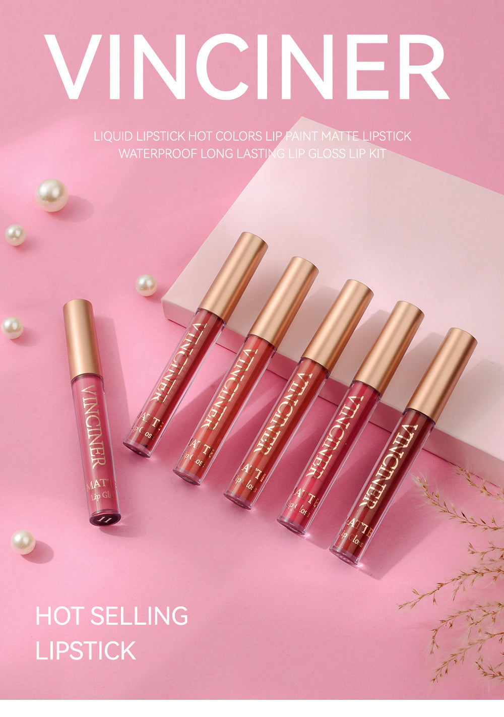 12 colors Matte Velvet Lip Glaze - Long Lasting, Waterproof, Non-Sticky, Smudge Proof Liquid Lipstick Valentine's Day Gifts