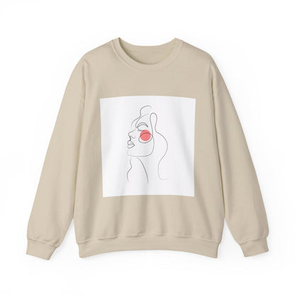 Chic Minimalist Crewneck Sweatshirt, Stylish Sweatshirt, Cozy Layering Piece, Art-Inspired Apparel, Gift for Her