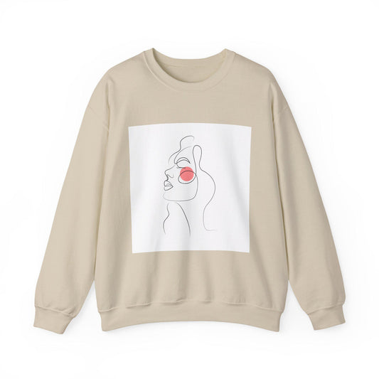 Chic Minimalist Crewneck Sweatshirt, Stylish Sweatshirt, Cozy Layering Piece, Art-Inspired Apparel, Gift for Her