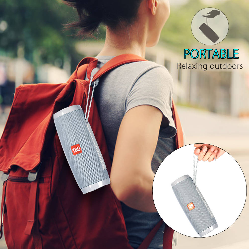 T&G 157 LED Colorful Light Flashing Wireless Wireless Speaker with Subwoofer, 3D Surround Sound, USB Charging, Built-in Microphone, Portable Outdoor Speaker, 5.0 Channel Configuration, Lithium Battery, Non-Waterproof, ≤36V