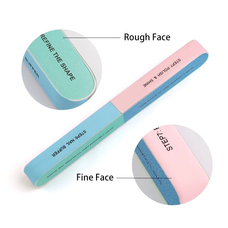 [Easy Manicure Tool] 7 Sides Nail Cuticle Polish Strip Tool - Easy Manicure And Pedicure With Clean Cut