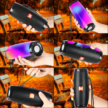 T&G 157 LED Colorful Light Flashing Wireless Wireless Speaker with Subwoofer, 3D Surround Sound, USB Charging, Built-in Microphone, Portable Outdoor Speaker, 5.0 Channel Configuration, Lithium Battery, Non-Waterproof, ≤36V
