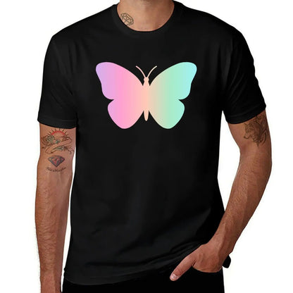 Pastel Butterfly, Butterfly Art, colorful butterfly T-Shirt cotton t shirt man t shirts for man cotton funny T-shirt