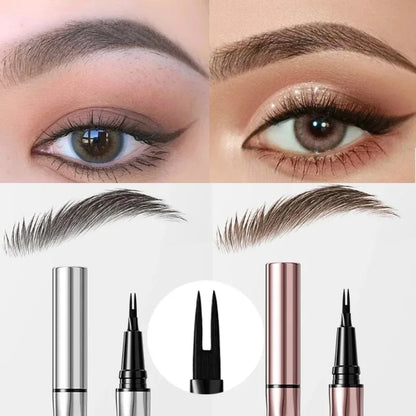 2Points Eyebrow Pencil Long Lasting Easy To Grip Eyebrow Tattoo Waterproof Thin Liquid Lying Silkworm Brow Pen Korean Makeup New