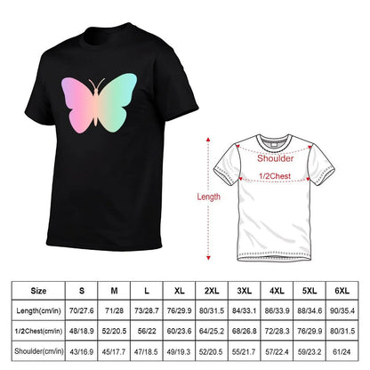 Pastel Butterfly, Butterfly Art, colorful butterfly T-Shirt cotton t shirt man t shirts for man cotton funny T-shirt