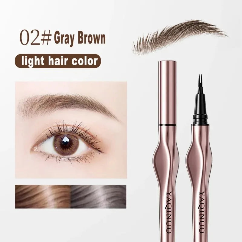 2Points Eyebrow Pencil Long Lasting Easy To Grip Eyebrow Tattoo Waterproof Thin Liquid Lying Silkworm Brow Pen Korean Makeup New