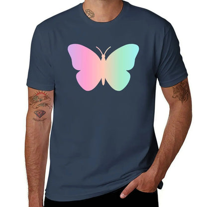 Pastel Butterfly, Butterfly Art, colorful butterfly T-Shirt cotton t shirt man t shirts for man cotton funny T-shirt
