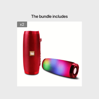 T&G 157 LED Colorful Light Flashing Wireless Wireless Speaker with Subwoofer, 3D Surround Sound, USB Charging, Built-in Microphone, Portable Outdoor Speaker, 5.0 Channel Configuration, Lithium Battery, Non-Waterproof, ≤36V