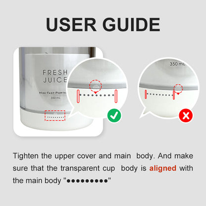 350ML Portable Electric Wireless Mini Fruit Blender Juicer - Perfect for On-the Go!