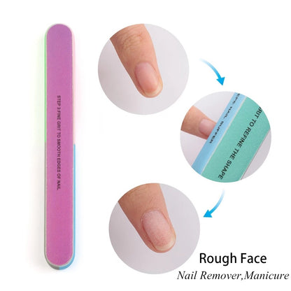 [Easy Manicure Tool] 7 Sides Nail Cuticle Polish Strip Tool - Easy Manicure And Pedicure With Clean Cut