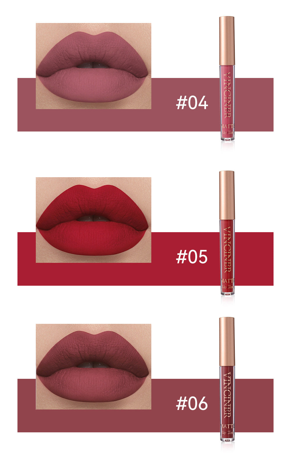 12 colors Matte Velvet Lip Glaze - Long Lasting, Waterproof, Non-Sticky, Smudge Proof Liquid Lipstick Valentine's Day Gifts